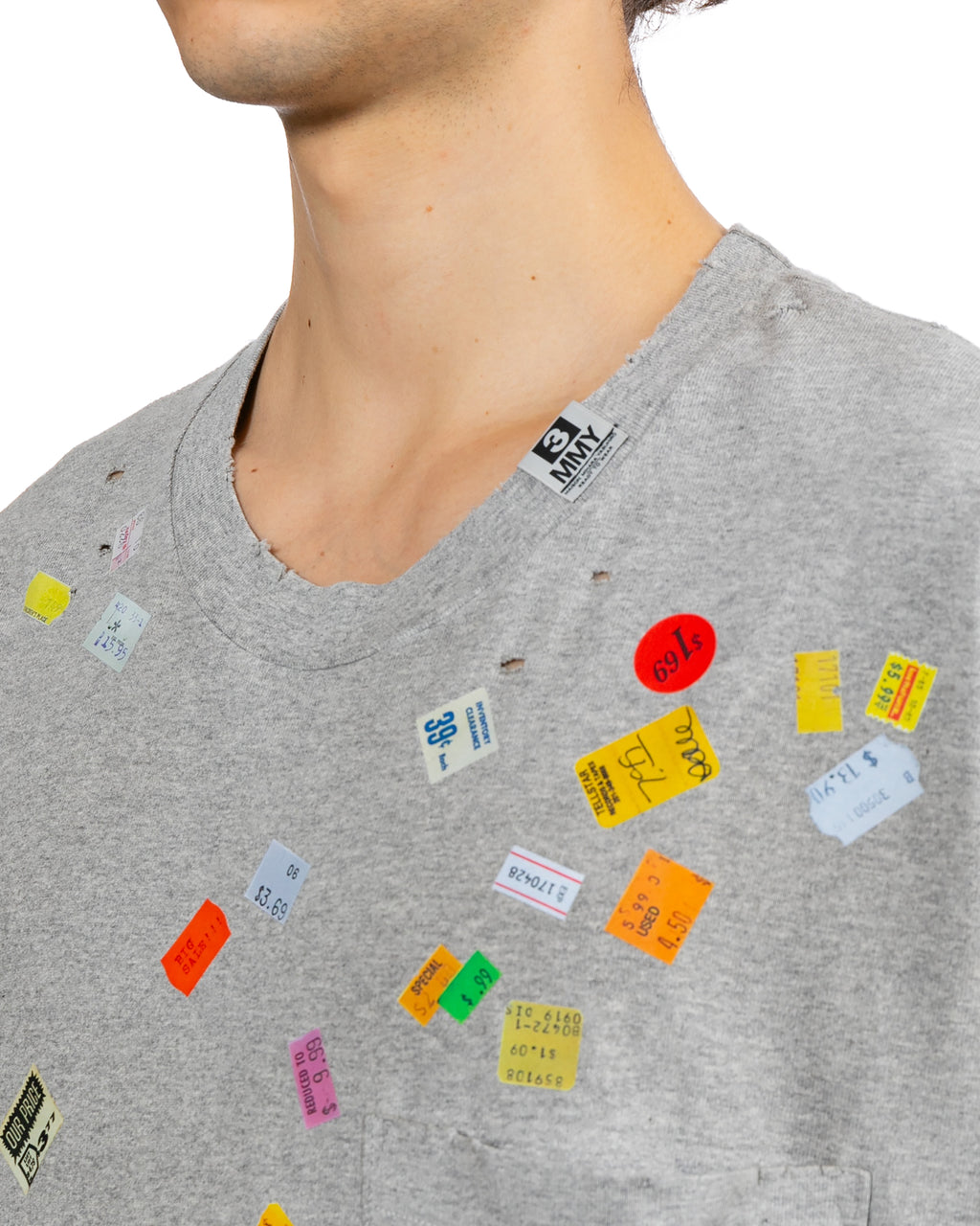 Price tag sticker printed tee