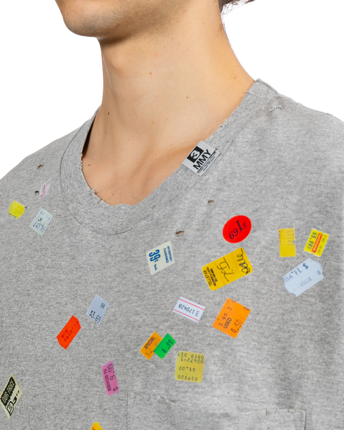 Price tag sticker printed tee