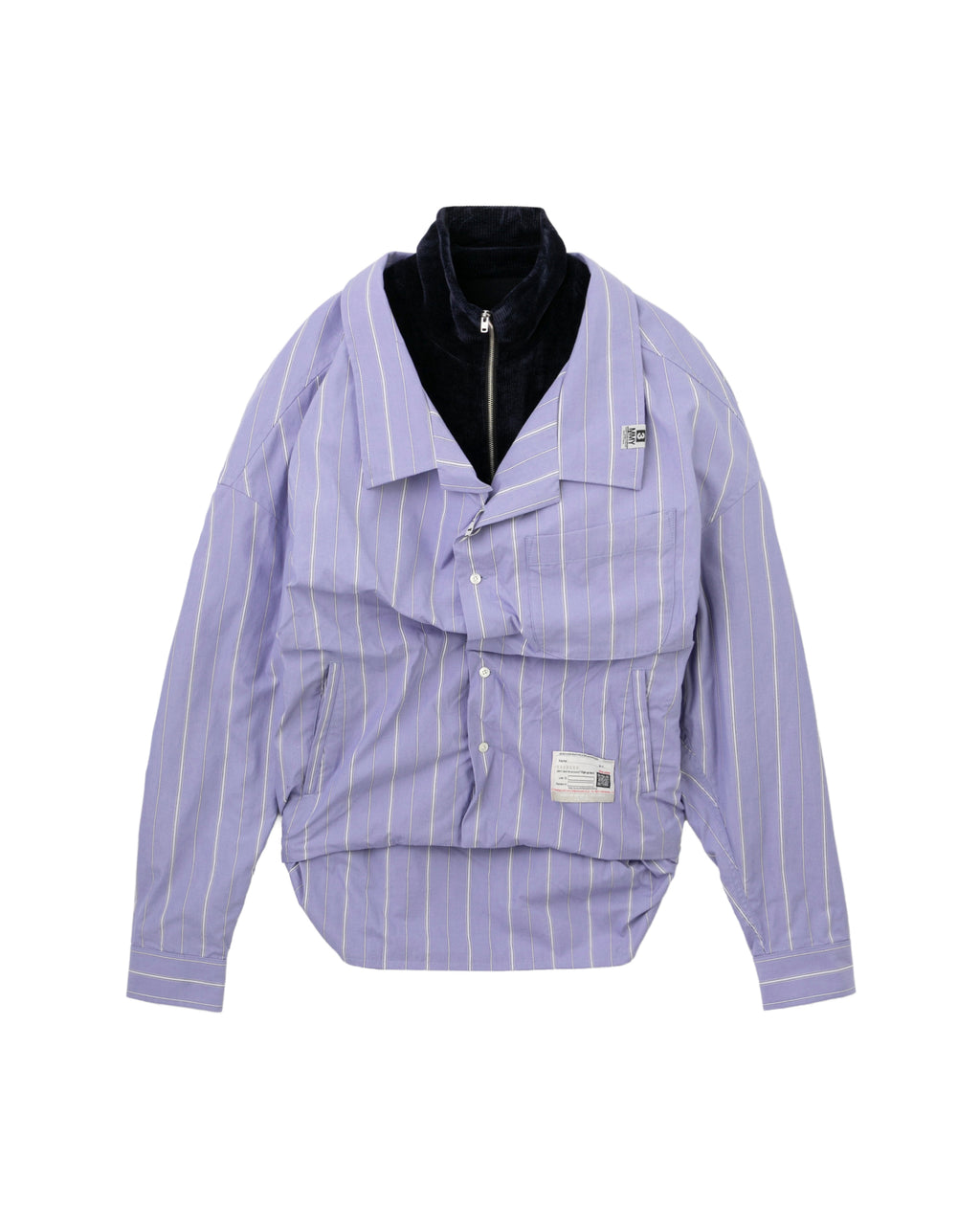 Shifted layer stripe shirt