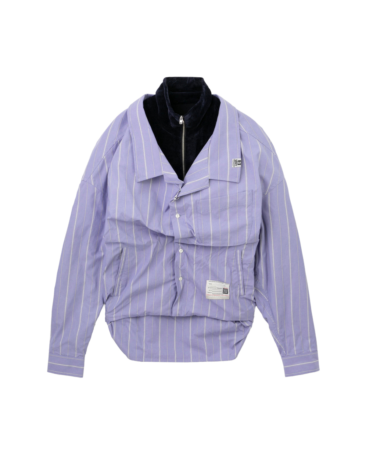 Shifted layer stripe shirt