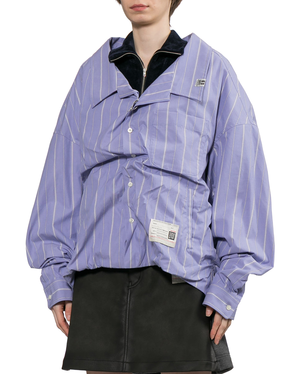 Shifted layer stripe shirt