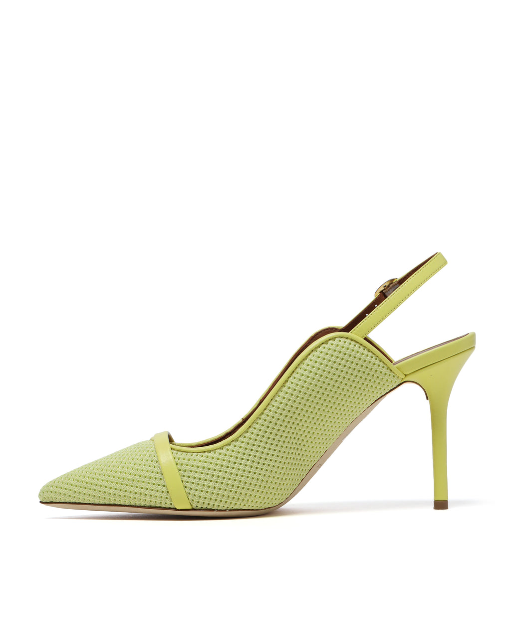 Mesh slingback pumps