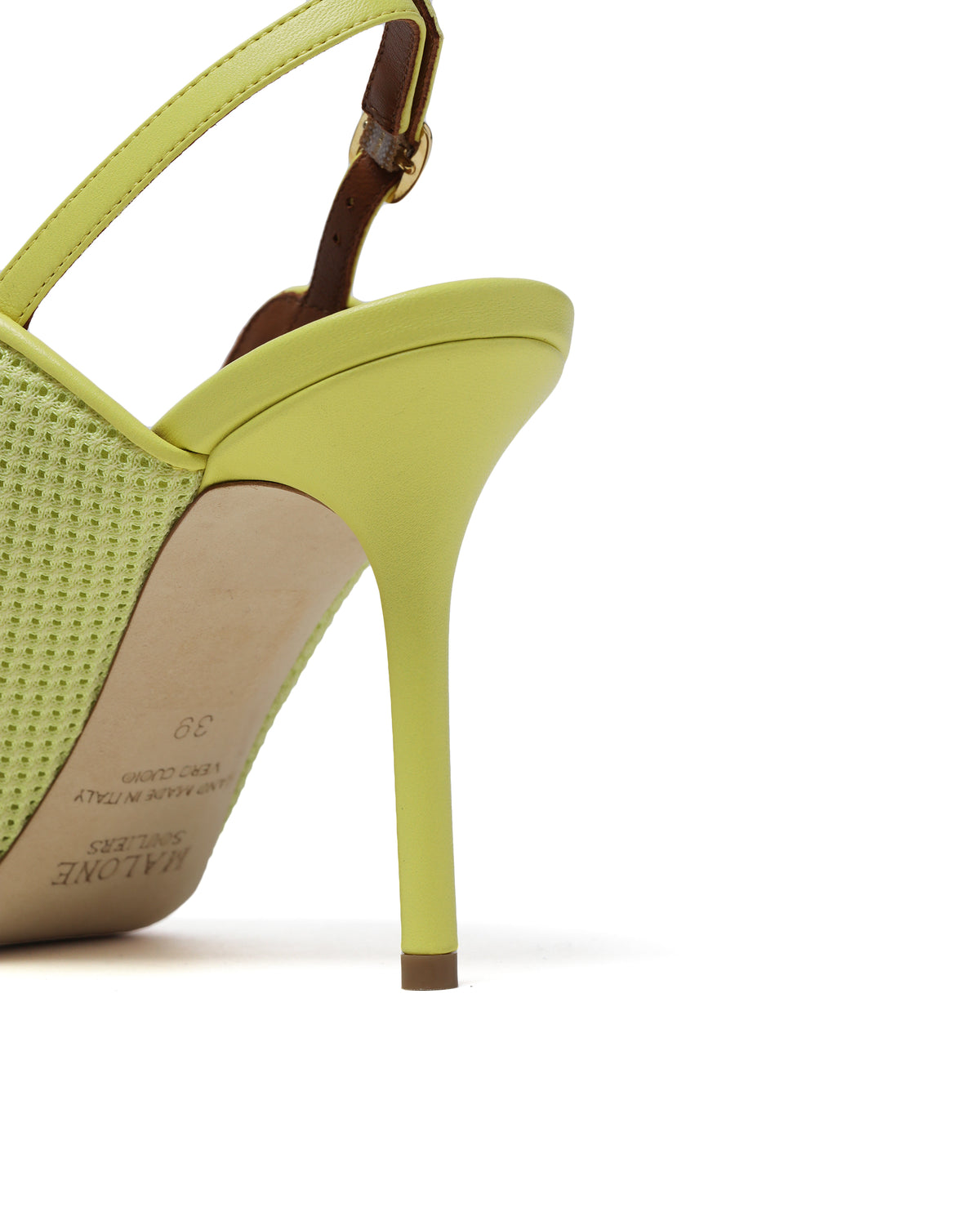 Mesh slingback pumps