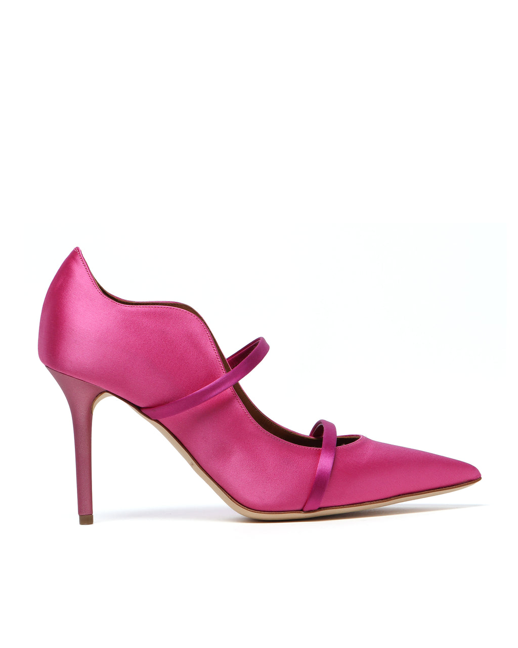 Satin heeled mules