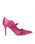 Satin heeled mules