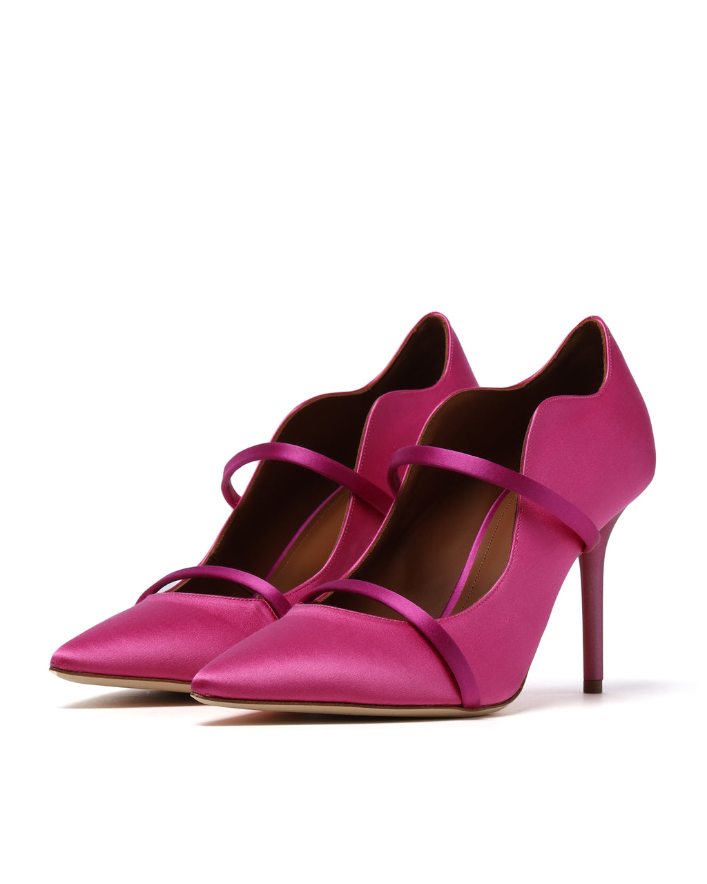 Satin heeled mules