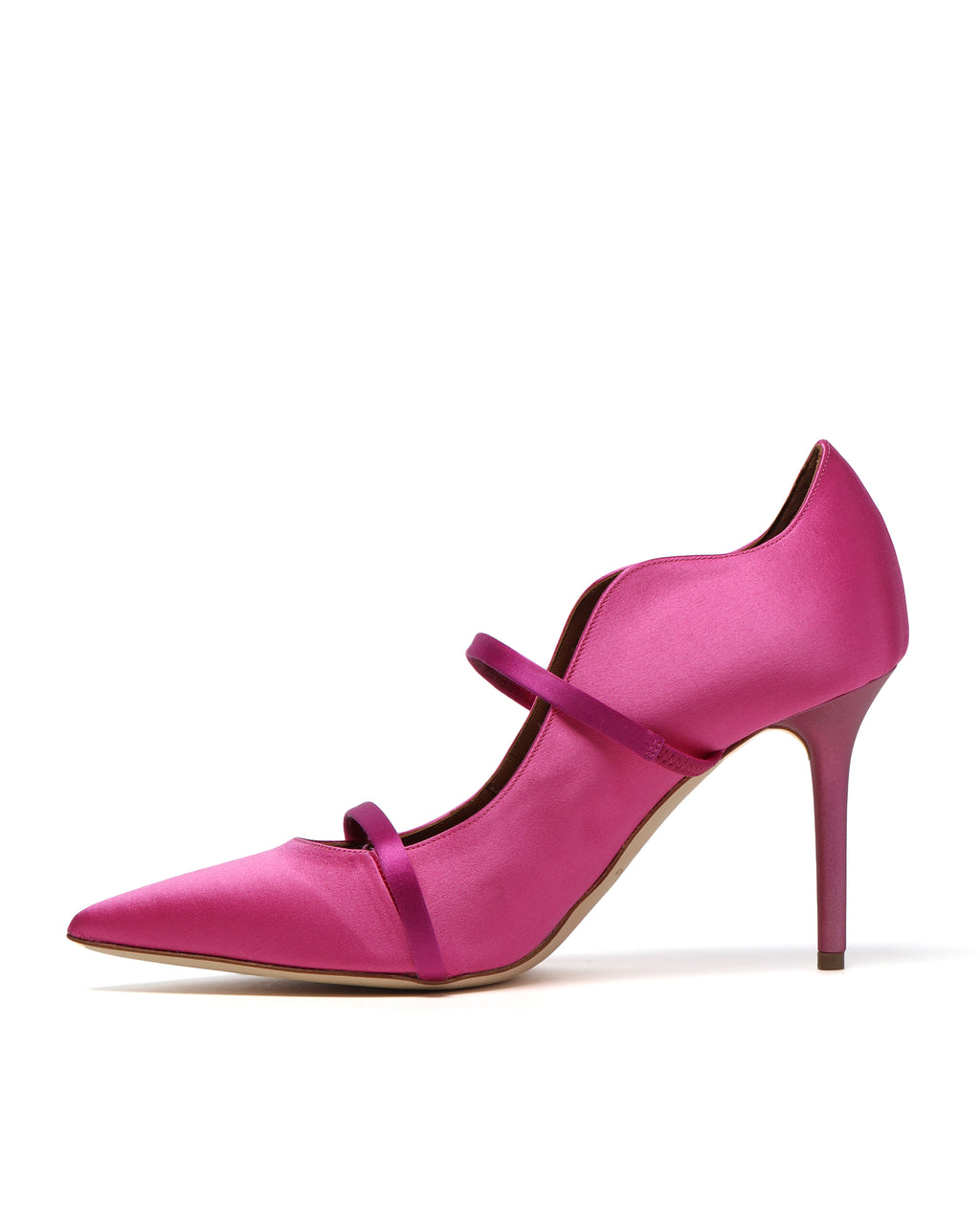 Satin heeled mules