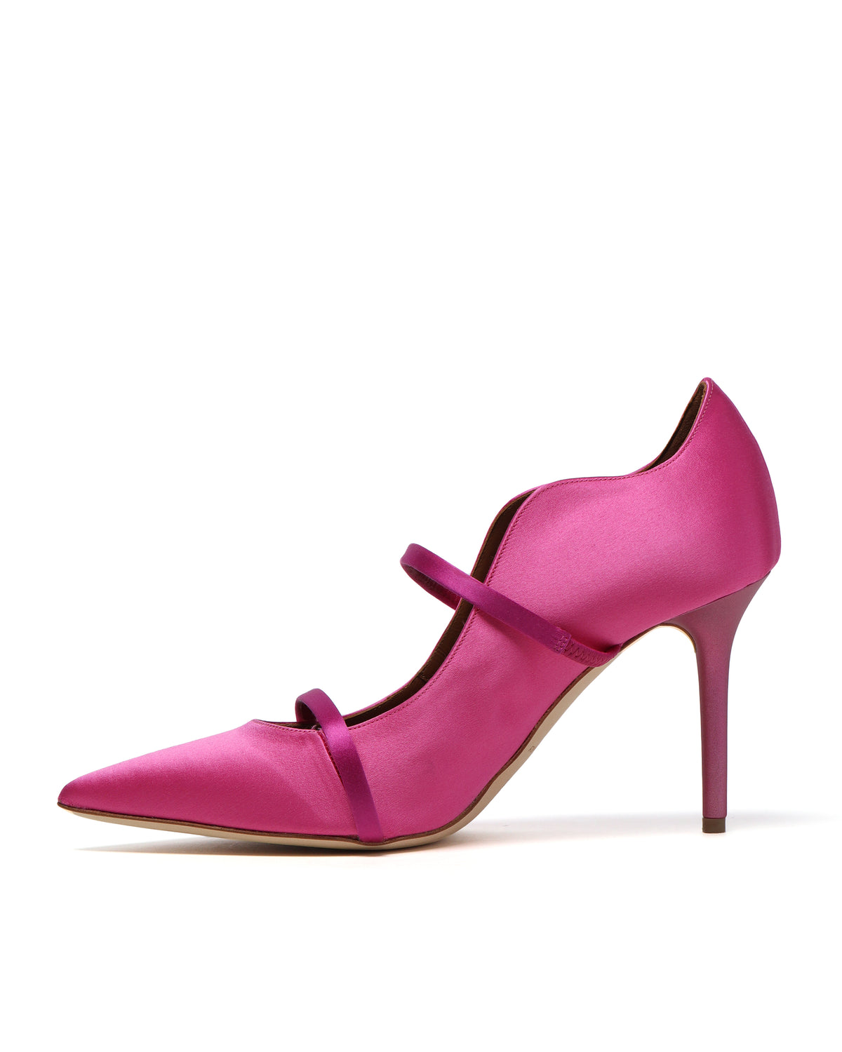 Satin heeled mules
