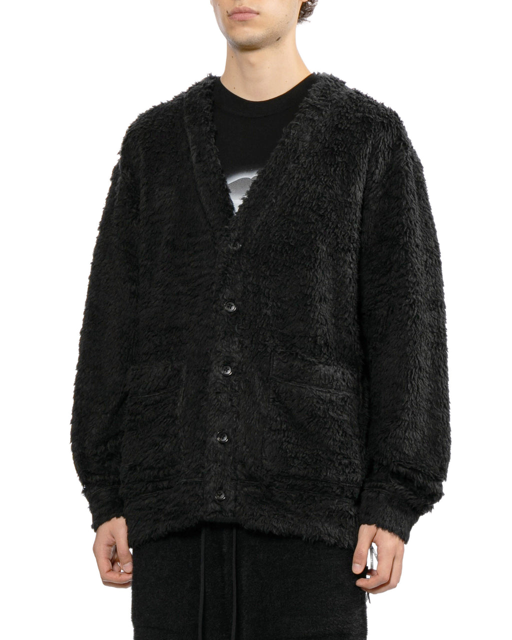 Faux fur cardigan