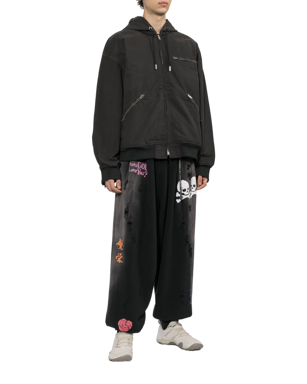 Zip hooded jacket