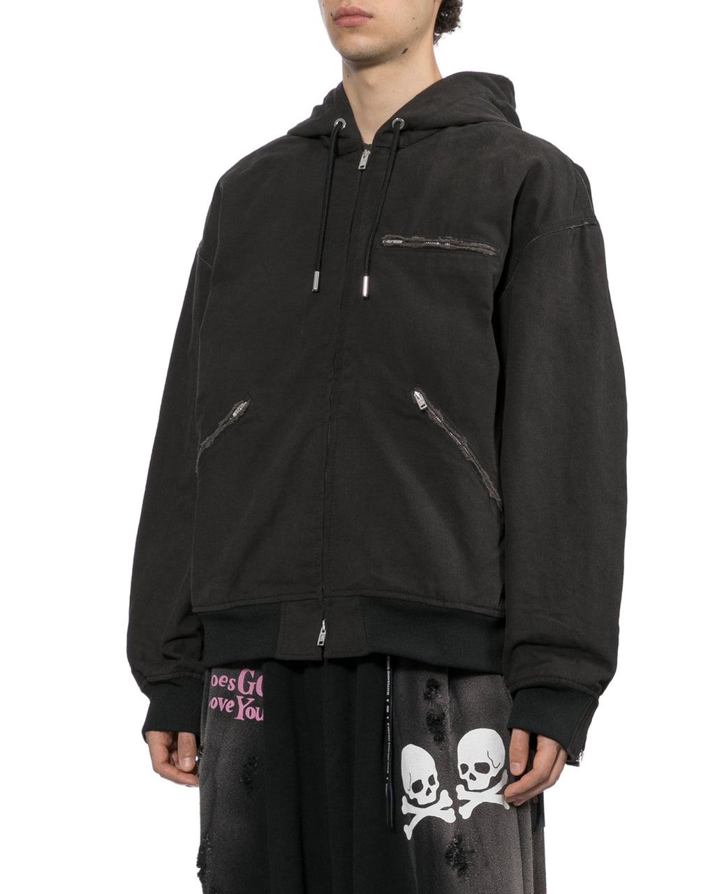 Zip hooded jacket