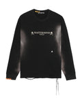 Distressed crew neck tee