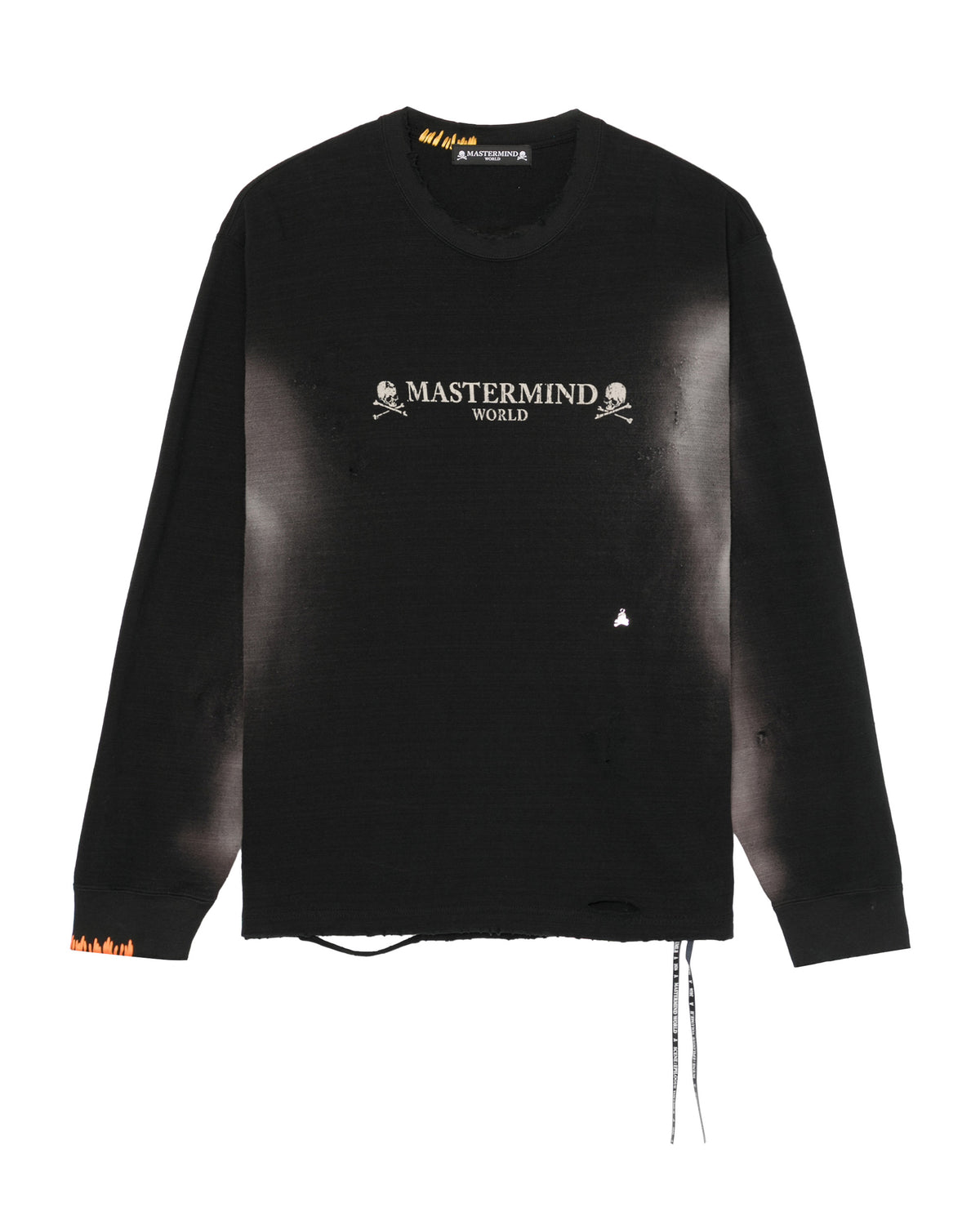 Distressed crew neck tee