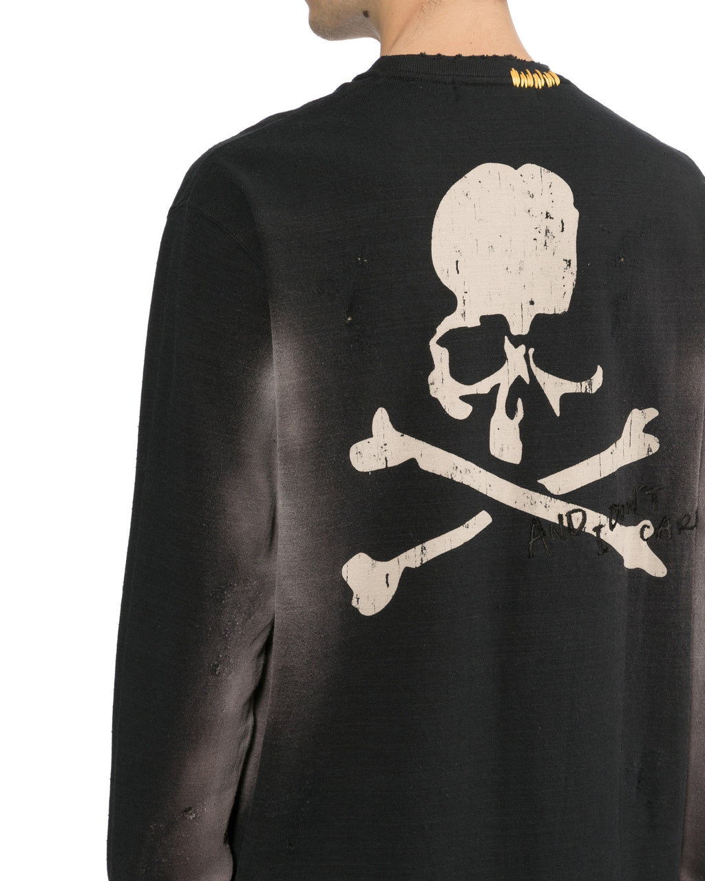 Distressed crew neck tee