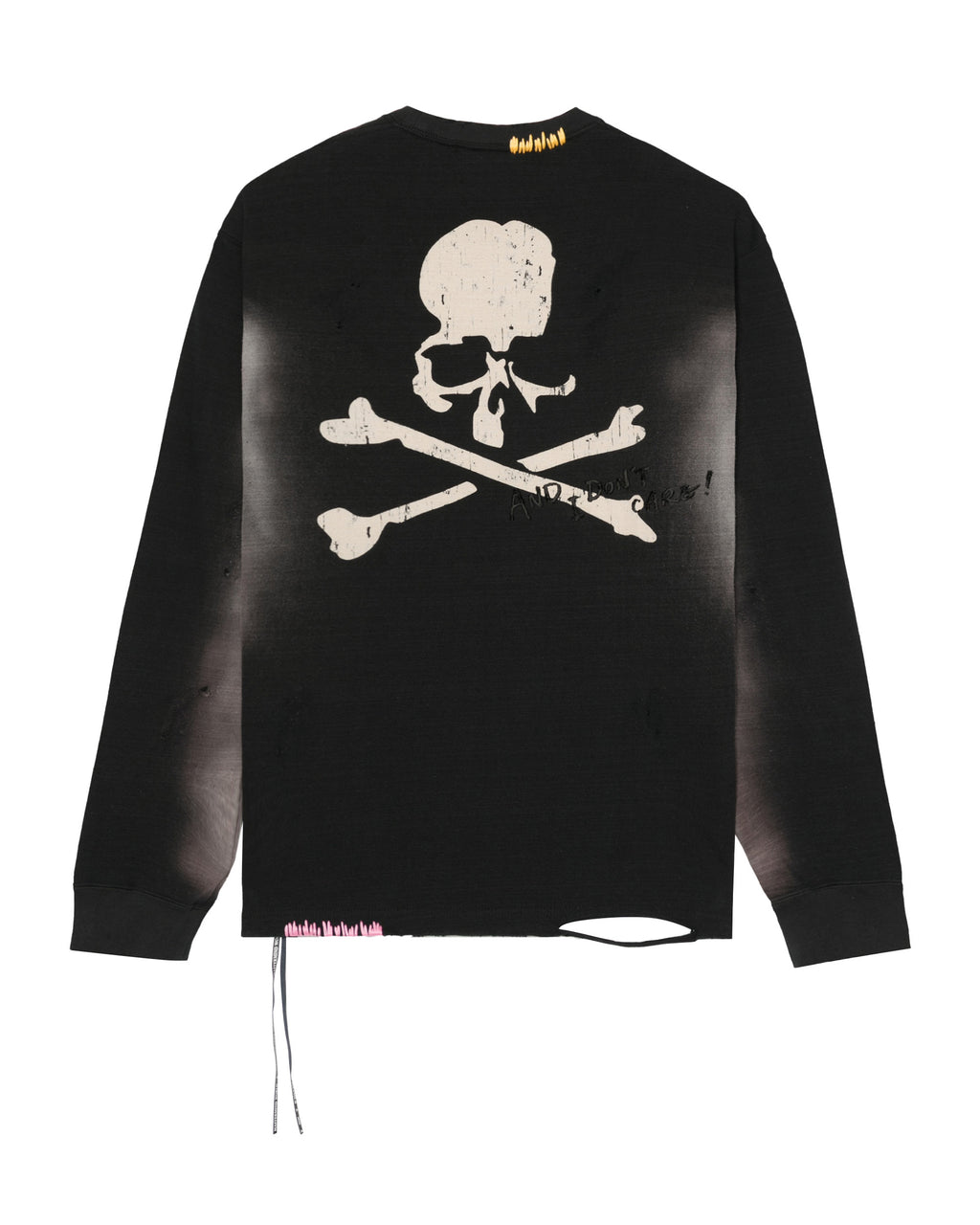 Distressed crew neck tee