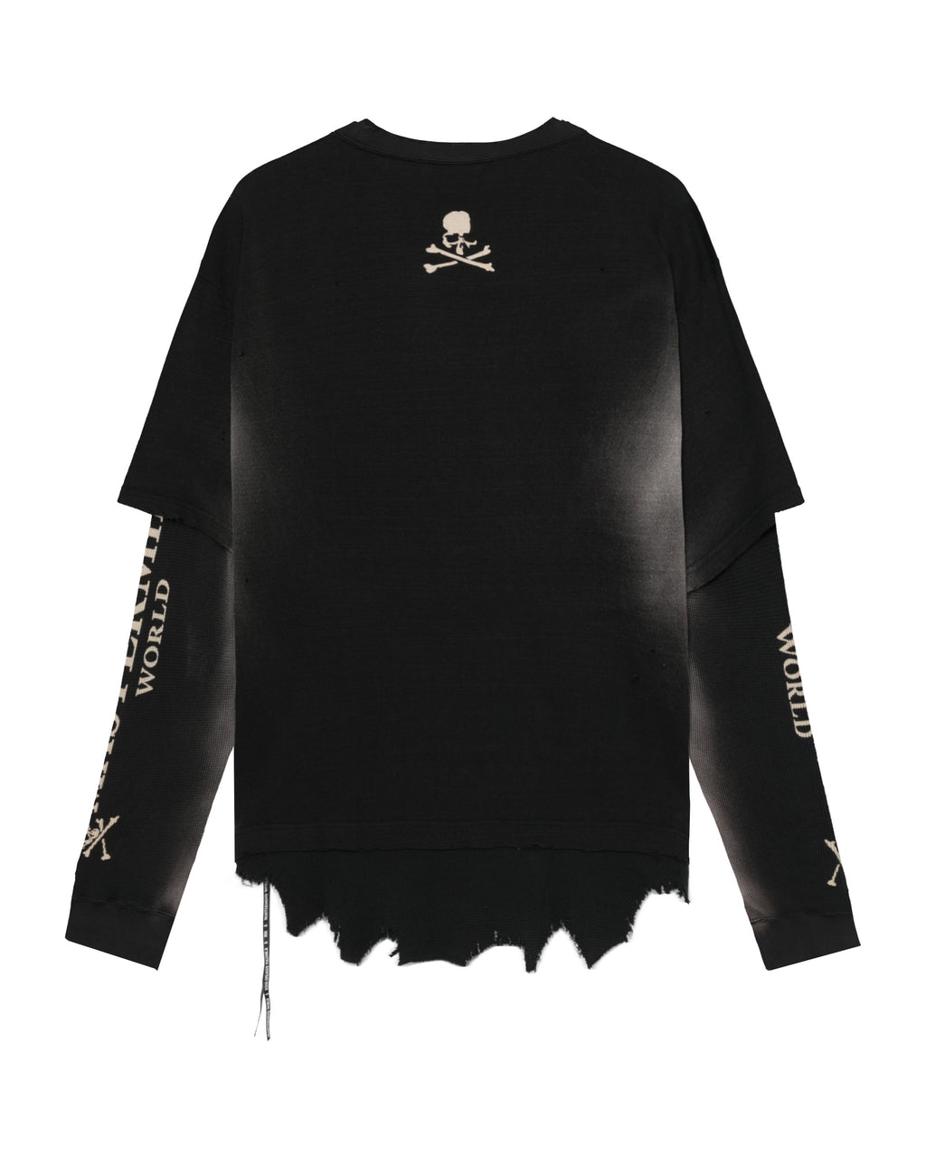 Distressed double-layer tee