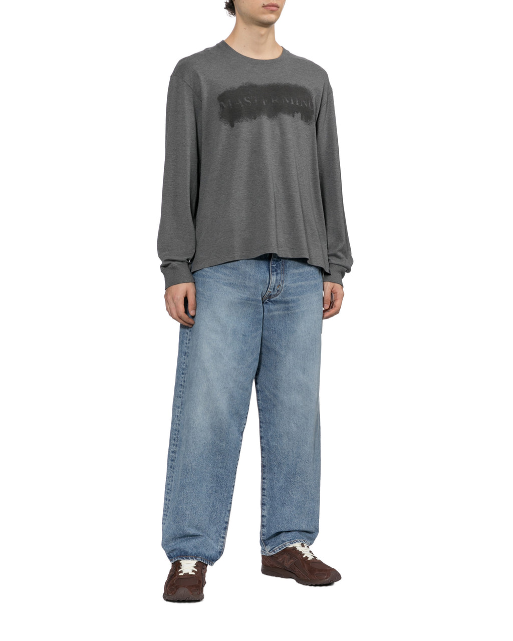 Spray print long sleeve tee