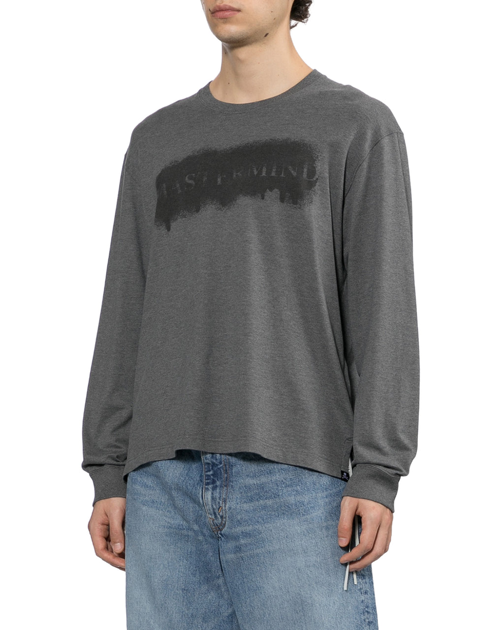 Spray print long sleeve tee
