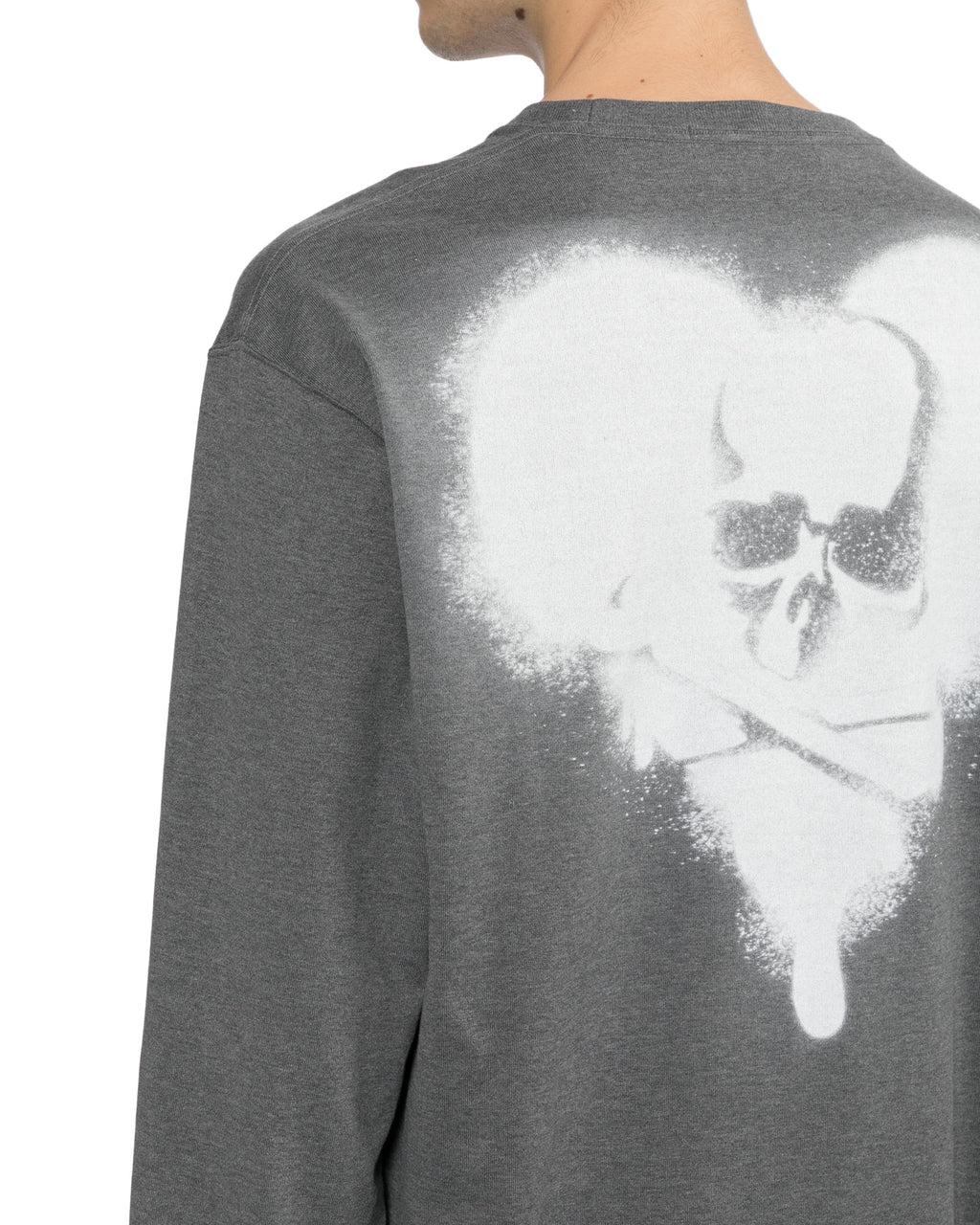 Spray print long sleeve tee