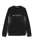 Distressed crew neck sweatshirt