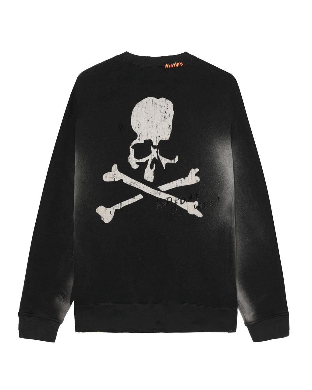 Distressed crew neck sweatshirt