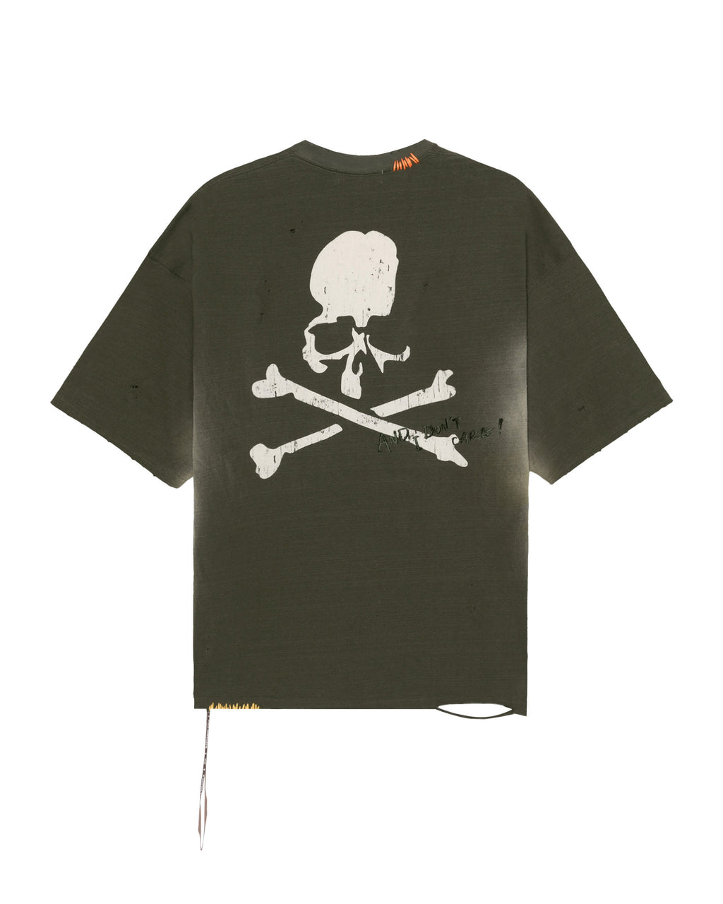 Distressed crew neck tee