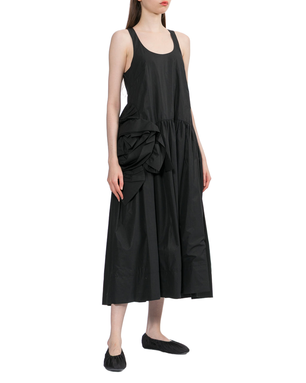 Ruched ballet flats