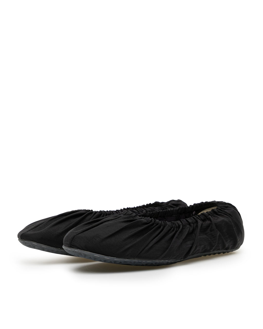Ruched ballet flats