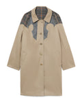 Reversible patchwork trench coat