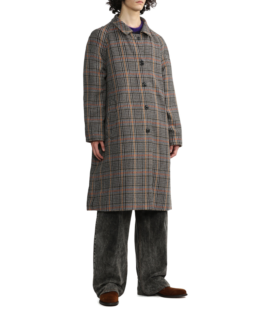 Reversible patchwork trench coat