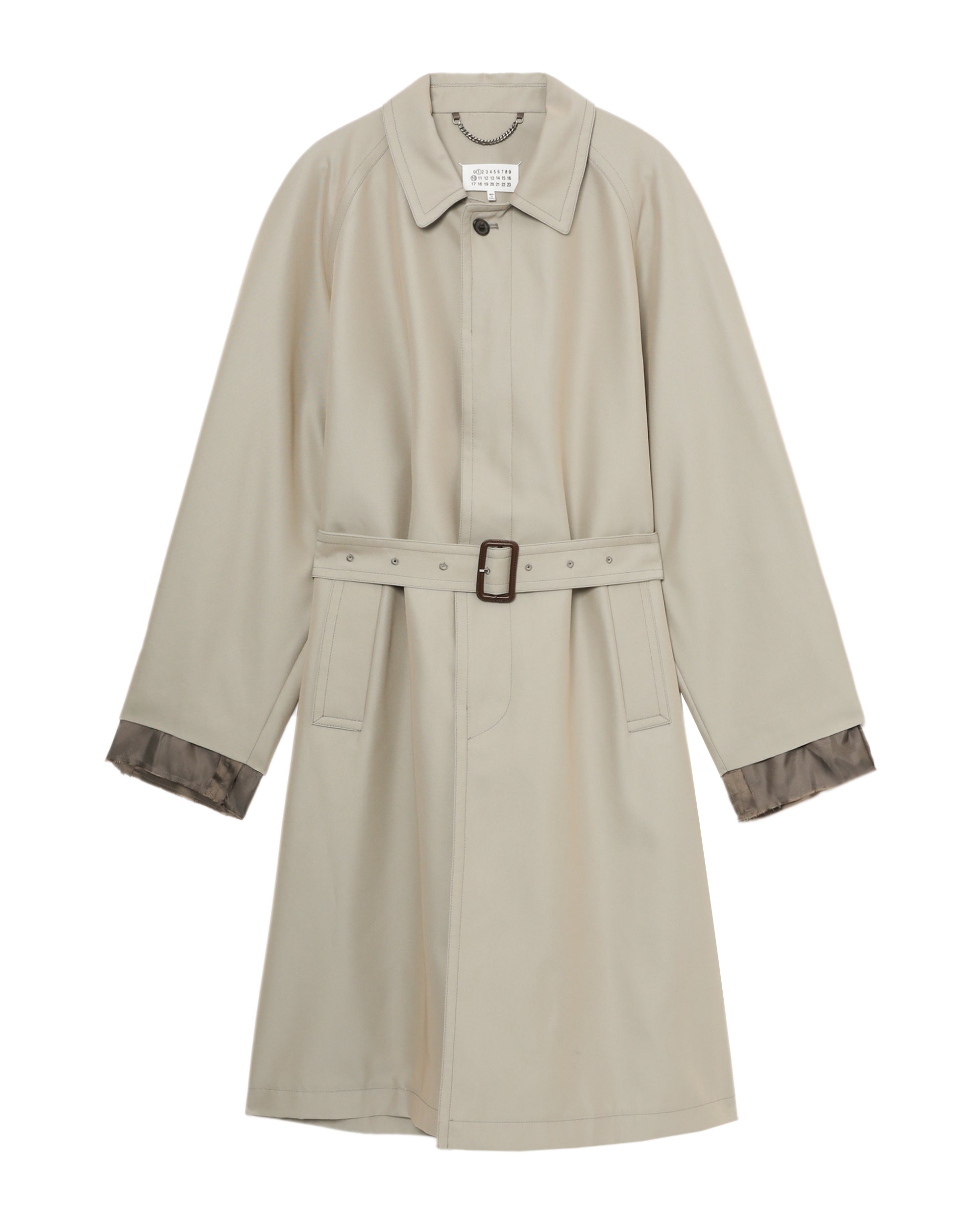 Iridescent trench coat