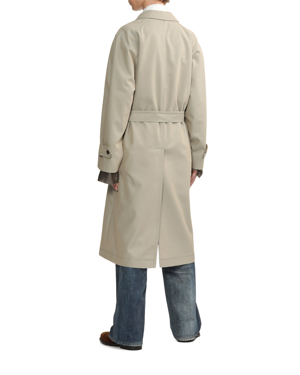 Iridescent trench coat