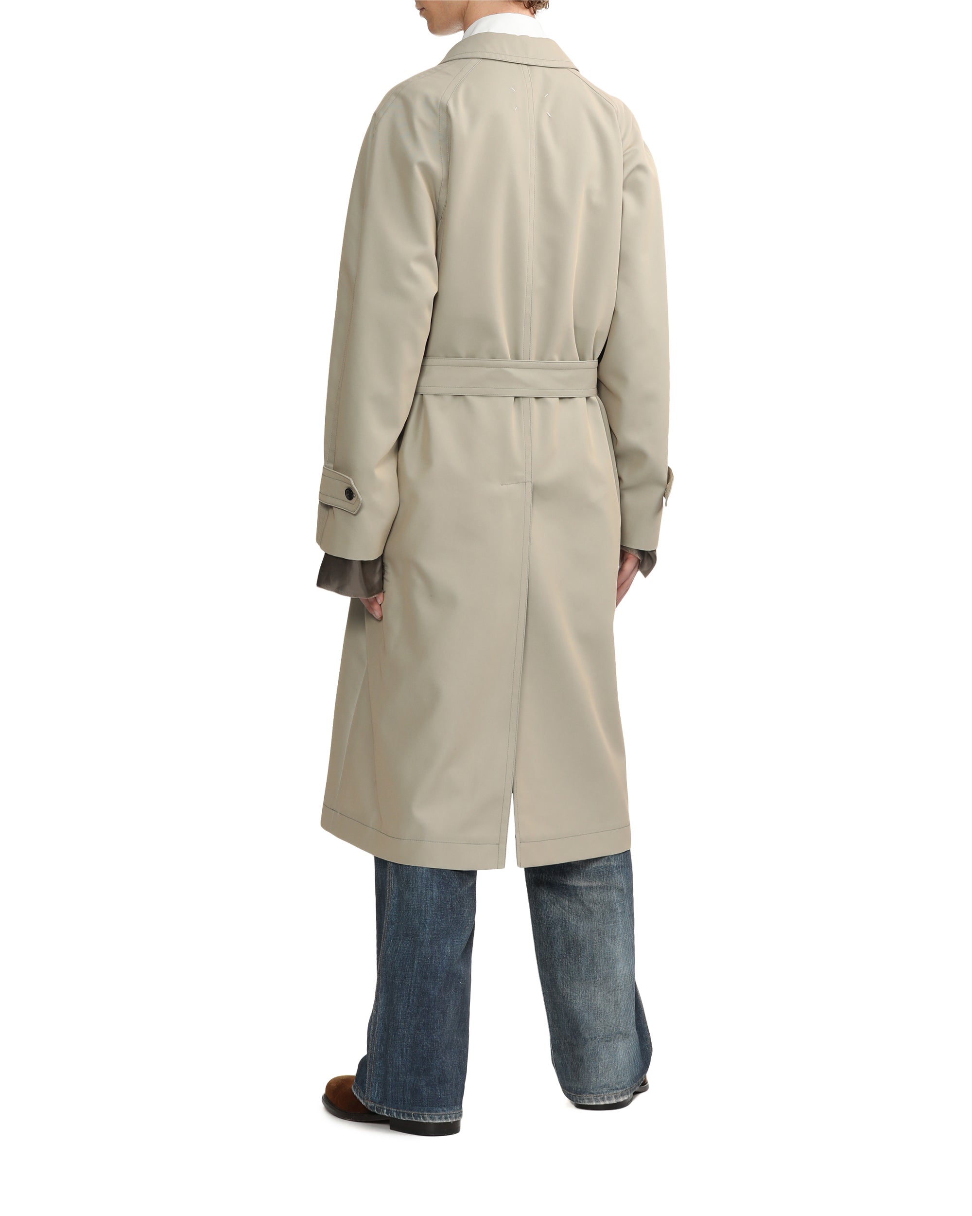 Iridescent trench coat
