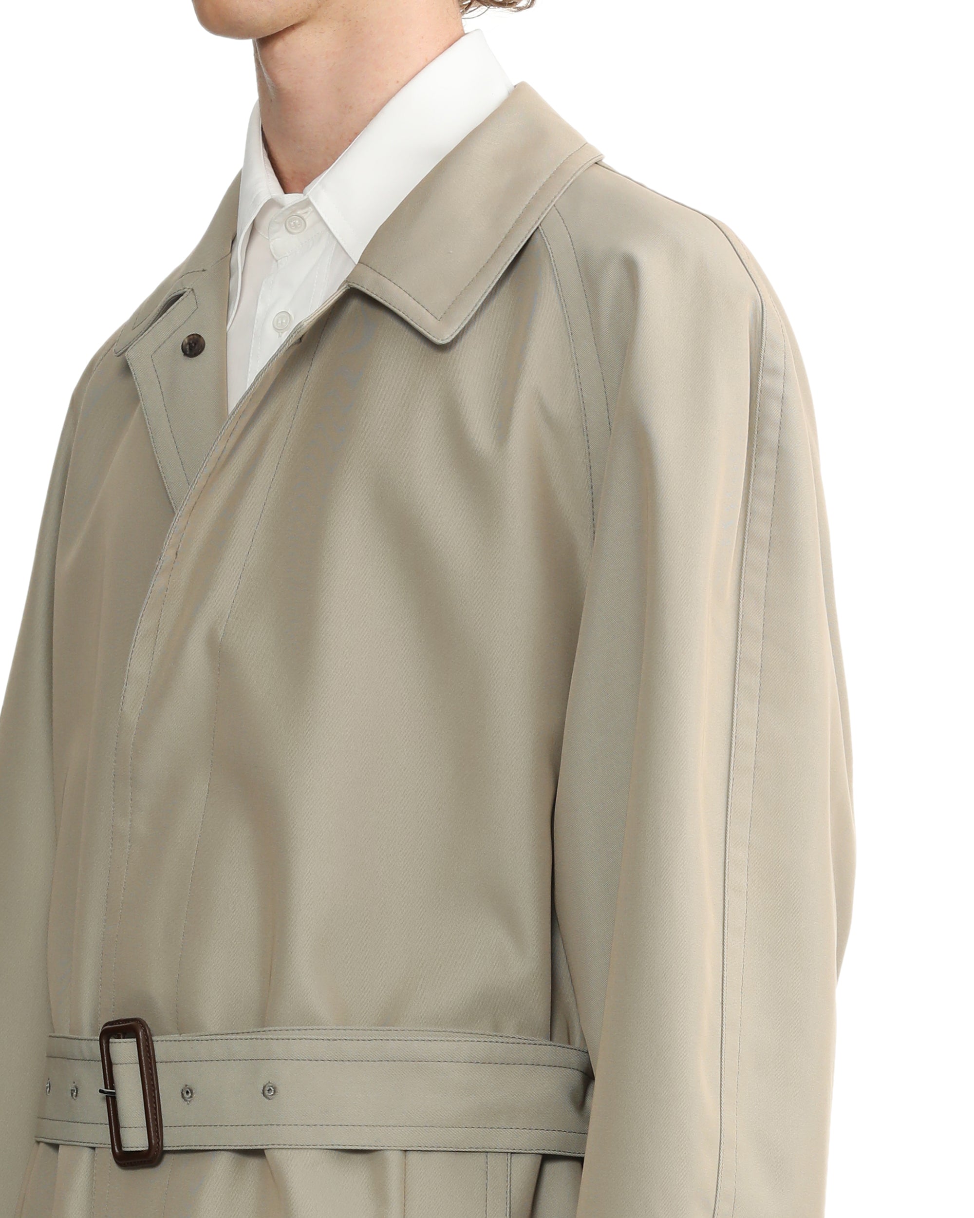 Iridescent trench coat