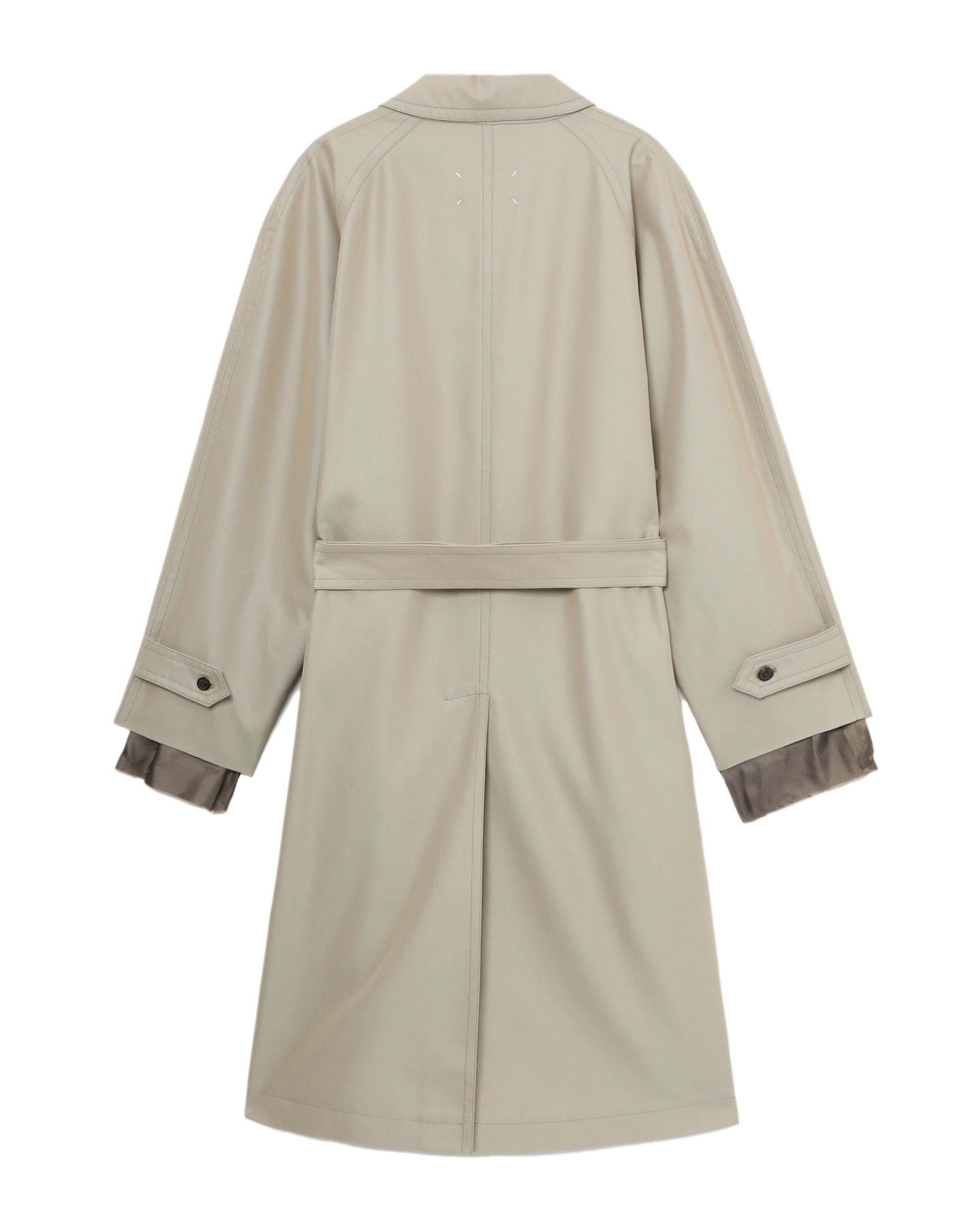 Iridescent trench coat