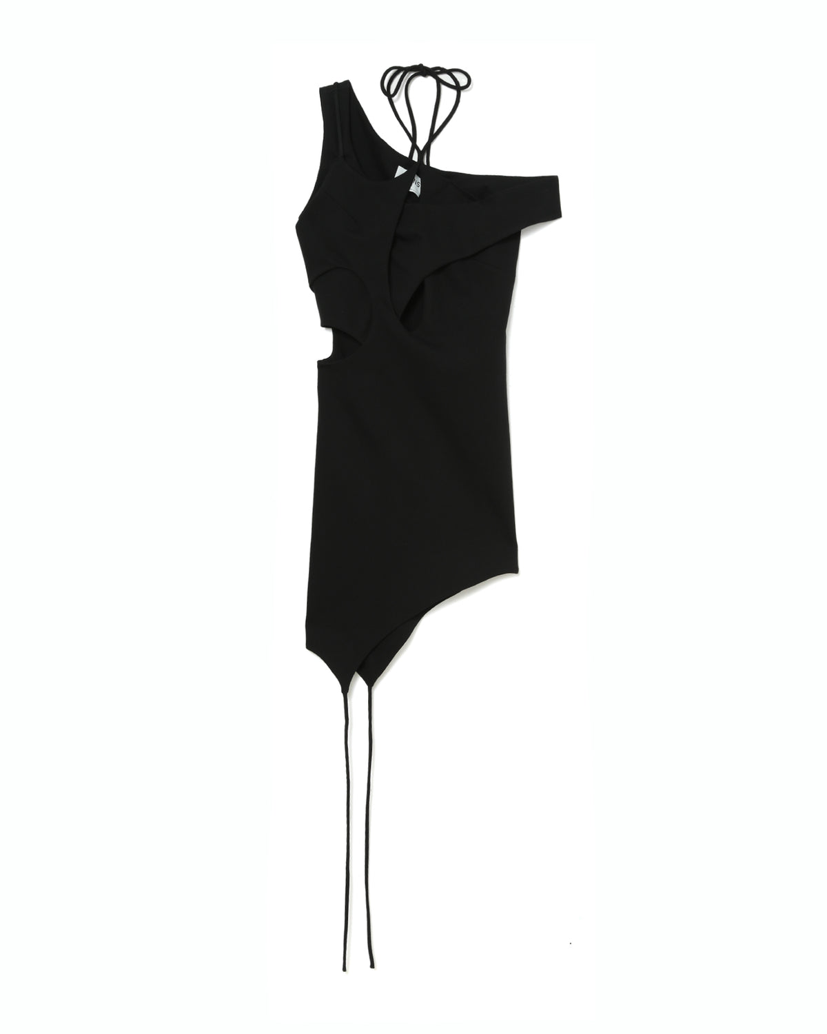 Asymmetrical off shoulder keyhole dress