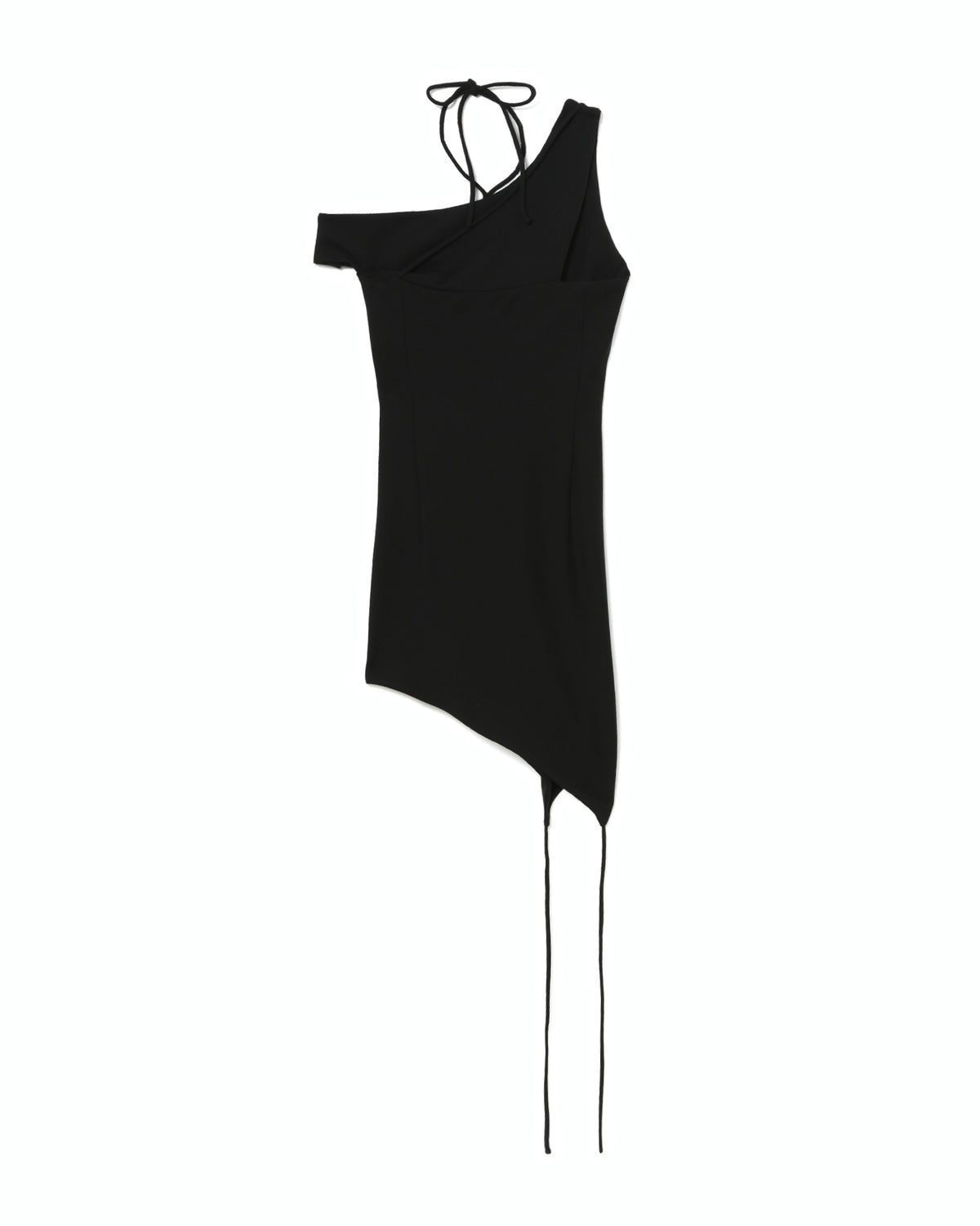 Asymmetrical off shoulder keyhole dress
