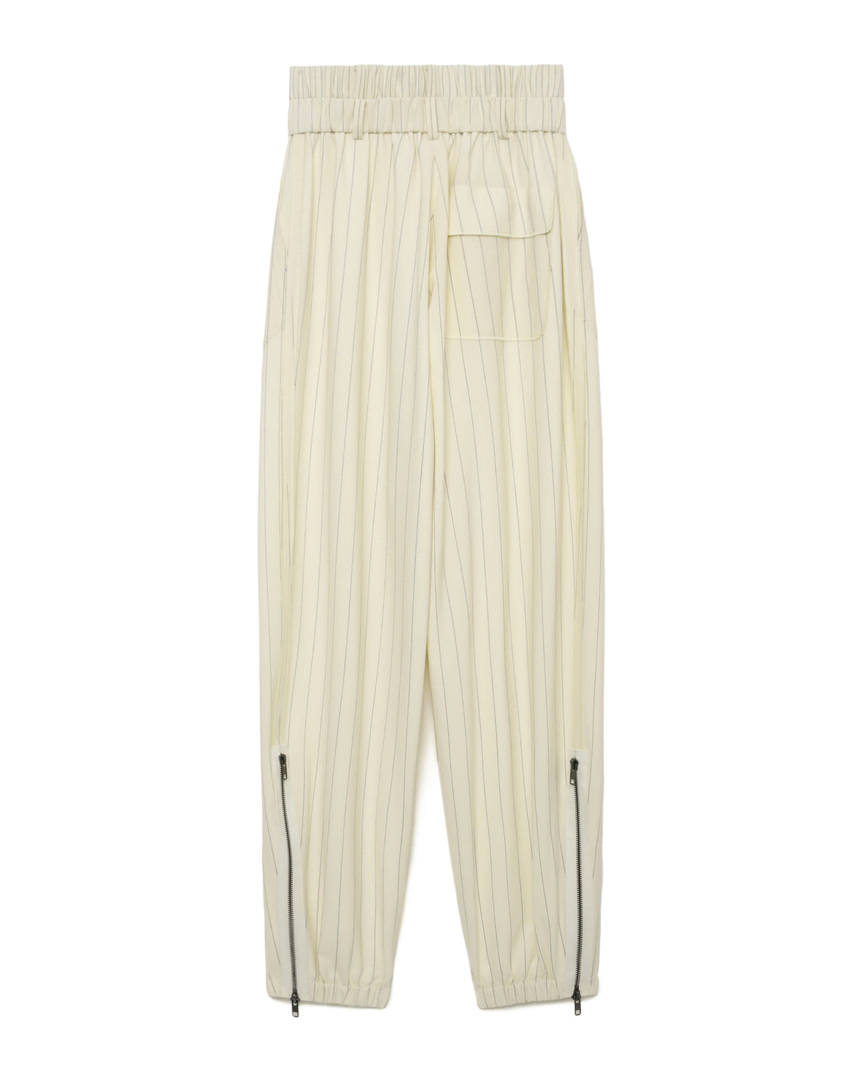 Double waistband pinstripe pants