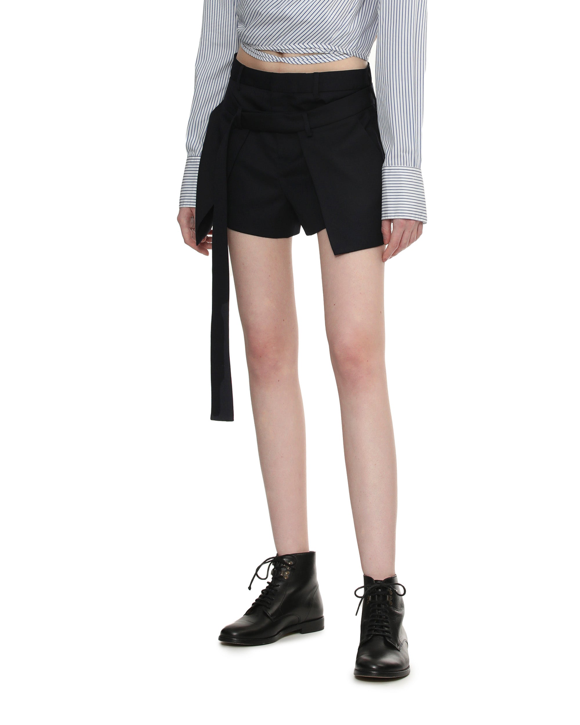 Belted shorts