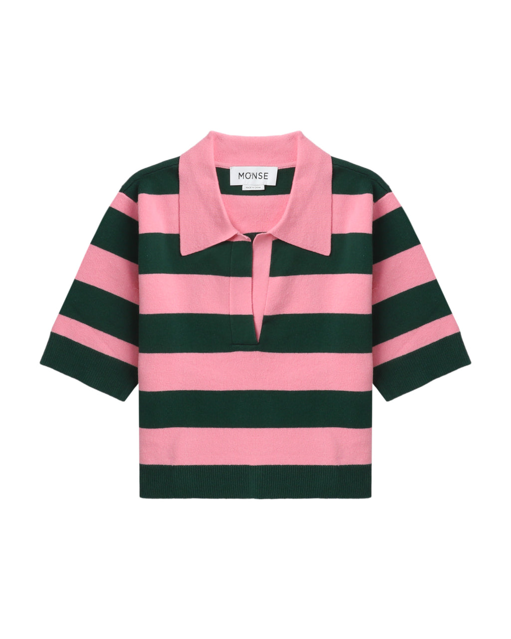 Striped polo tee
