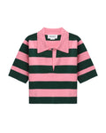 Striped polo tee