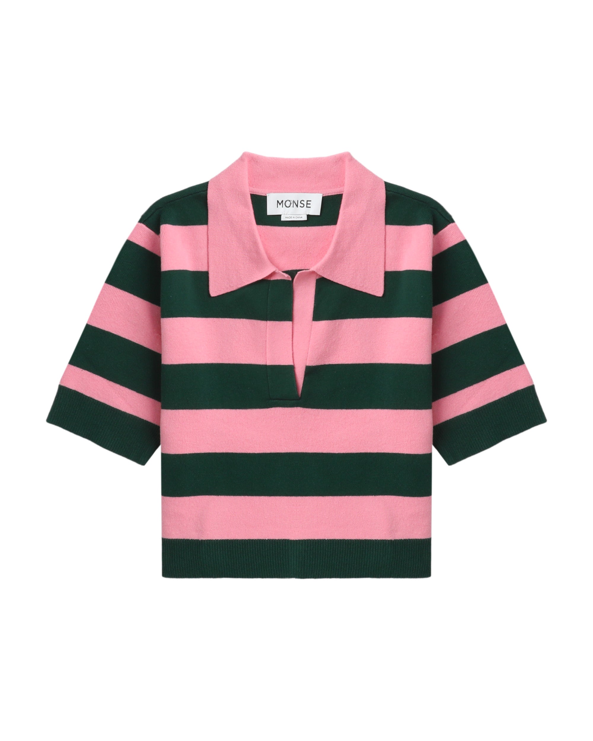 Striped polo tee