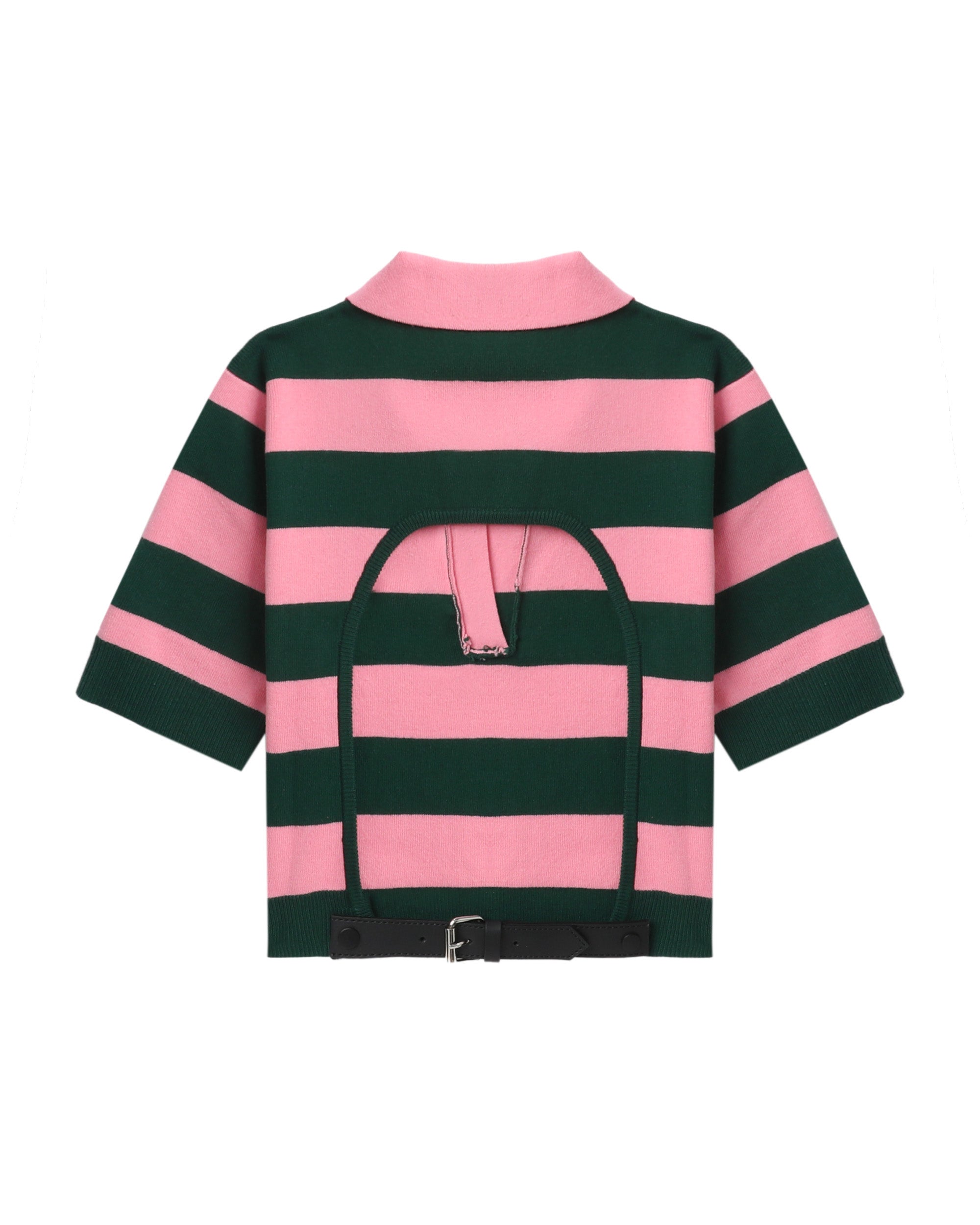 Striped polo tee