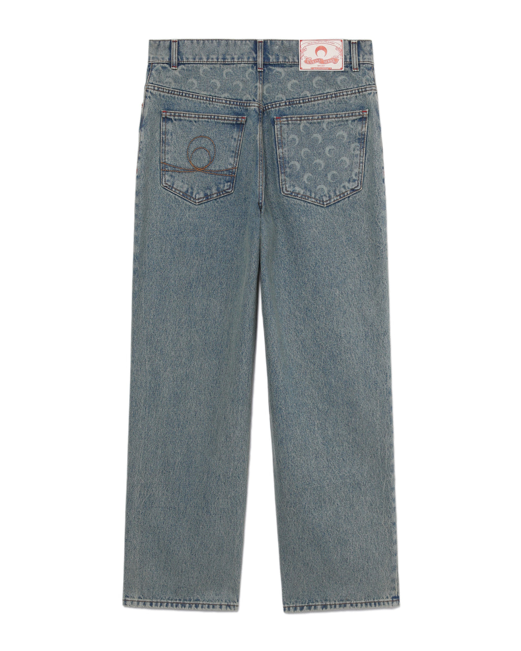 Moon laser print jeans