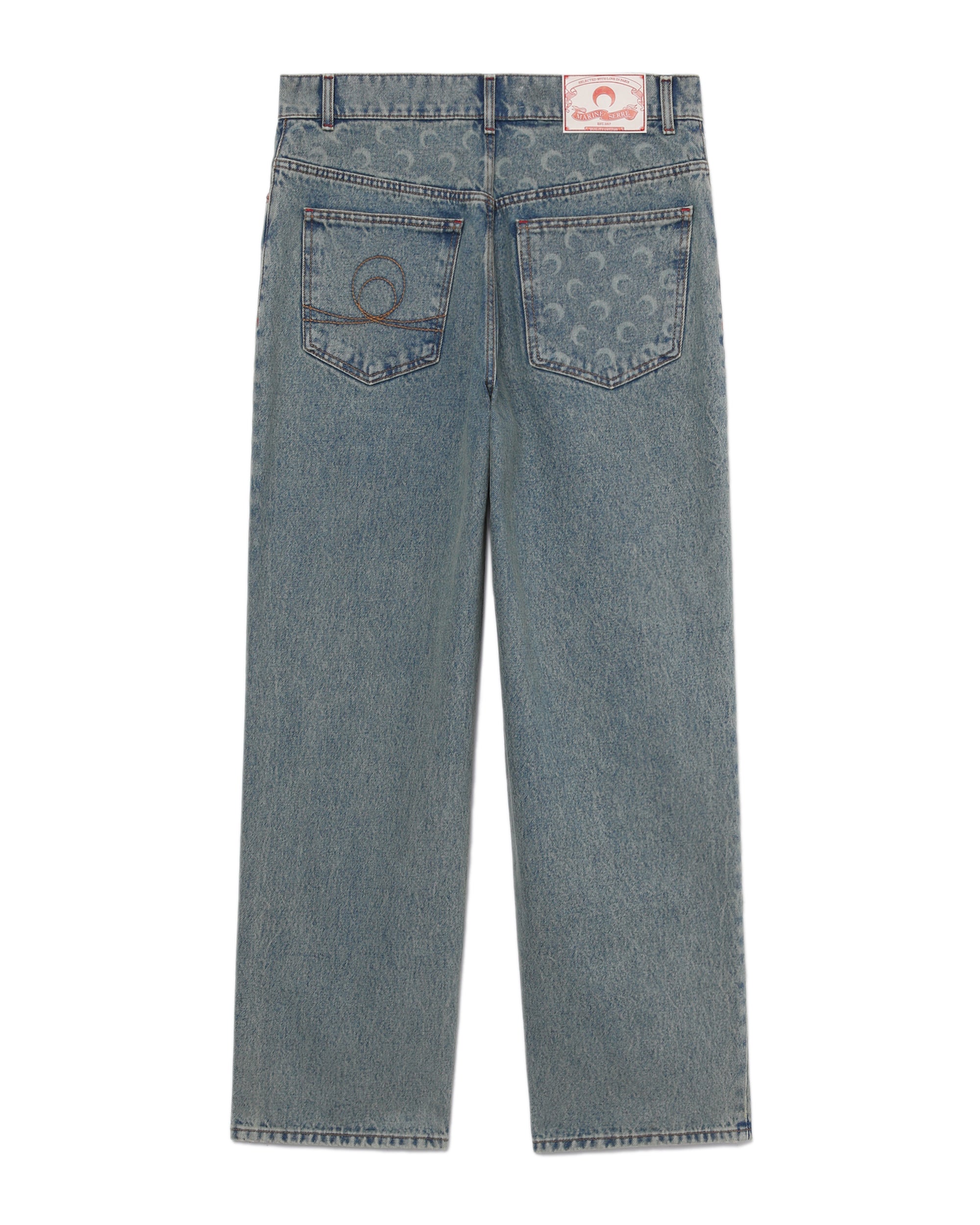 Moon laser print jeans