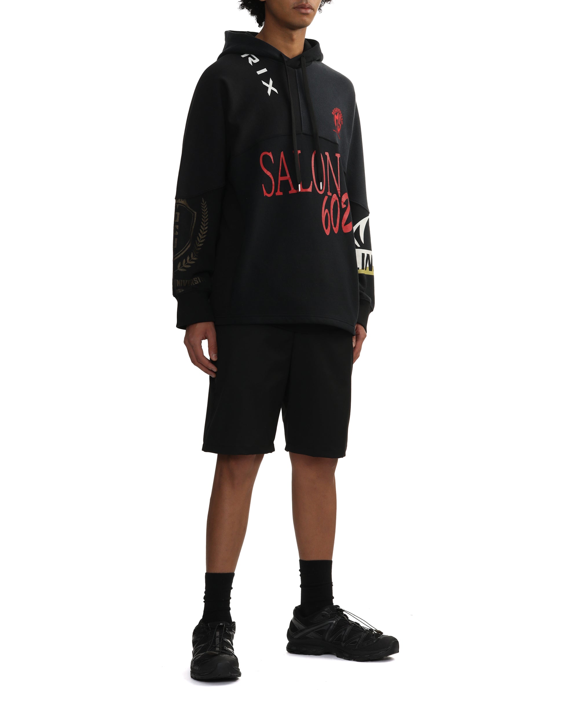 Graphic patchwork hoodie