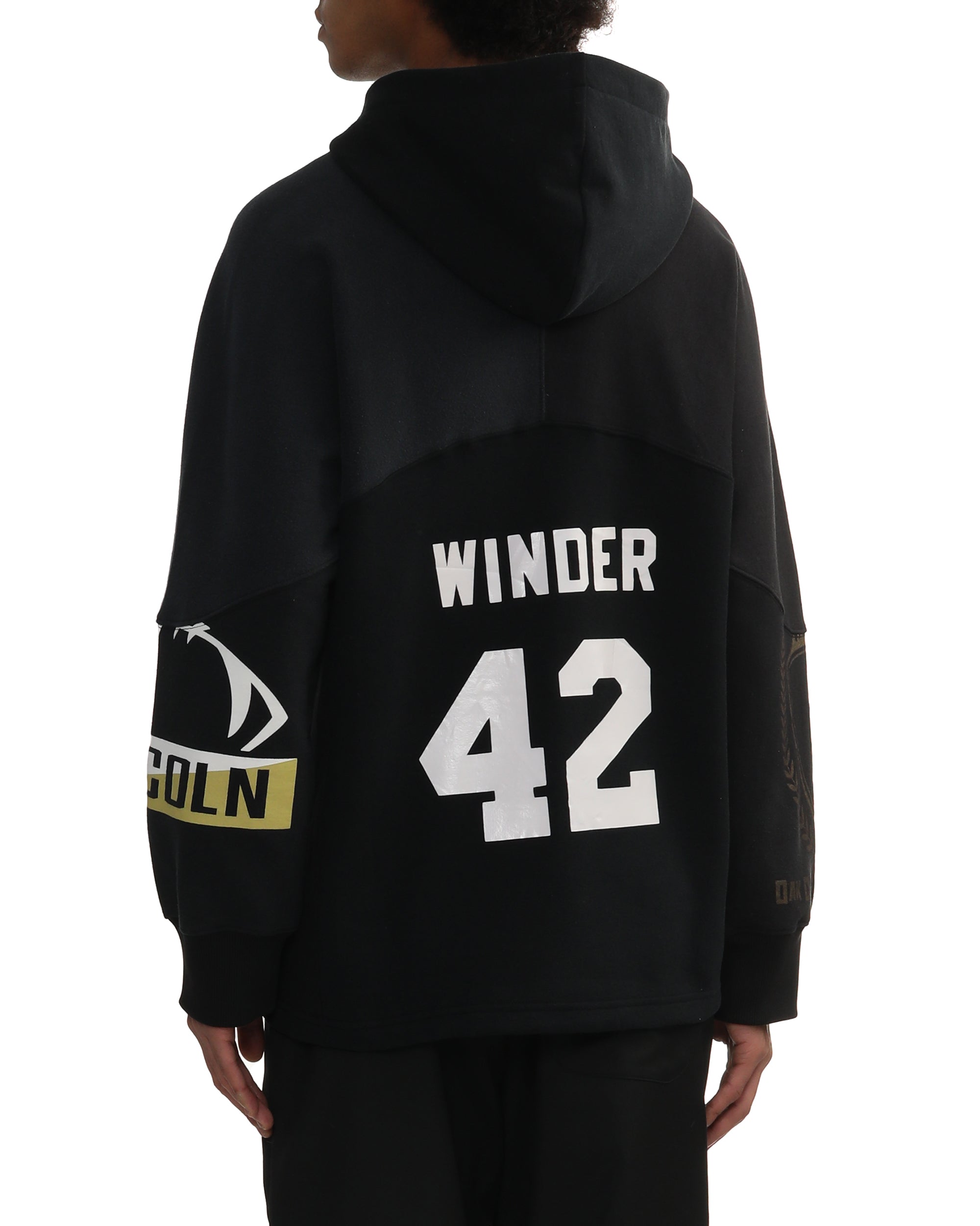 Graphic patchwork hoodie