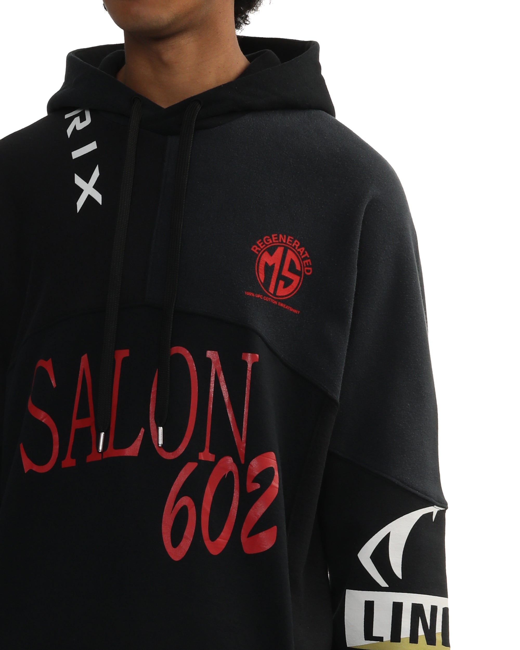Graphic patchwork hoodie