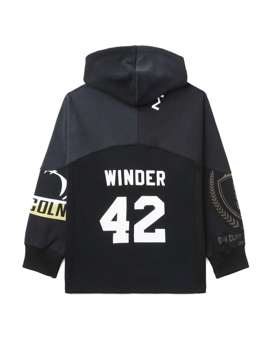 Graphic patchwork hoodie