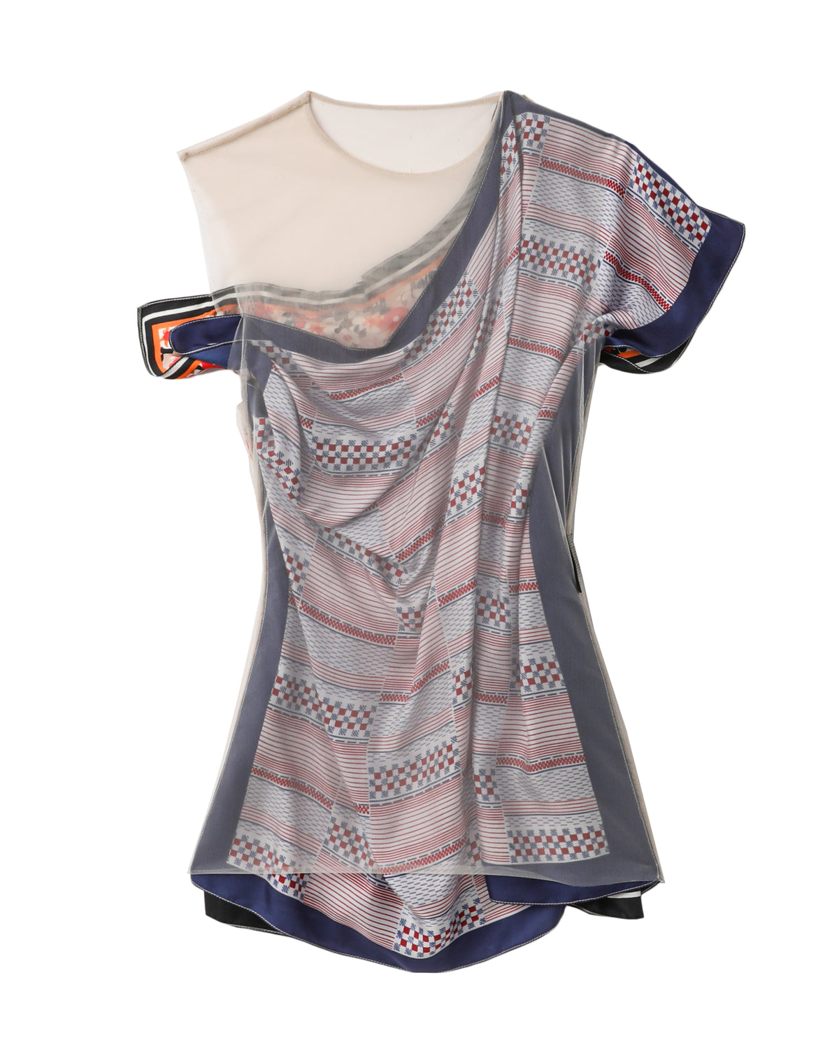 Regenerated silk scarves layer top